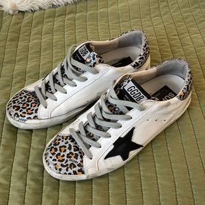 Golden Goose Deluxe Brand Superstar Sneakers in Cheetah Print